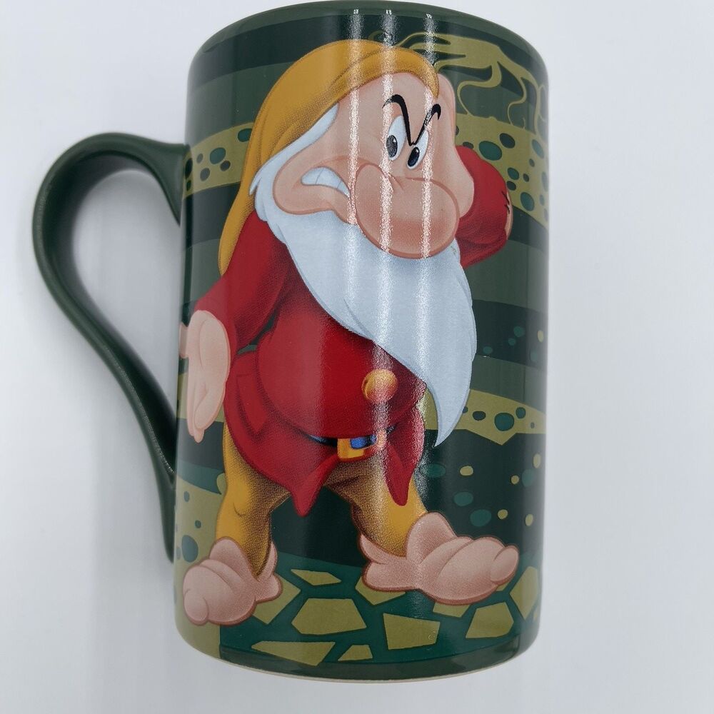 Disney Grumpy Mug Green Snow White Seven Dwarfs Coffee Cup Made in Thailand